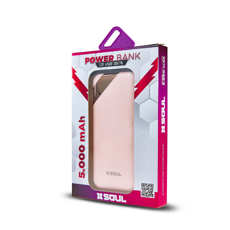 Cargador Portatil / Base De Carga / Power Bank 5000 Mah Con Visor