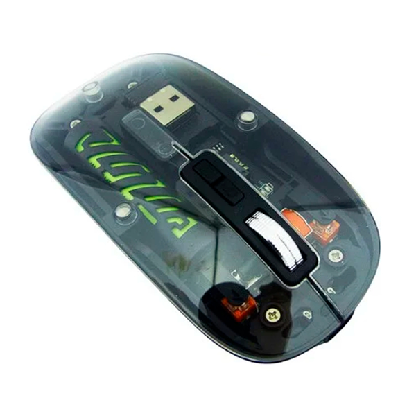 Mouse Inalambrico Bulltec Ma200 Caja Negra y Verde