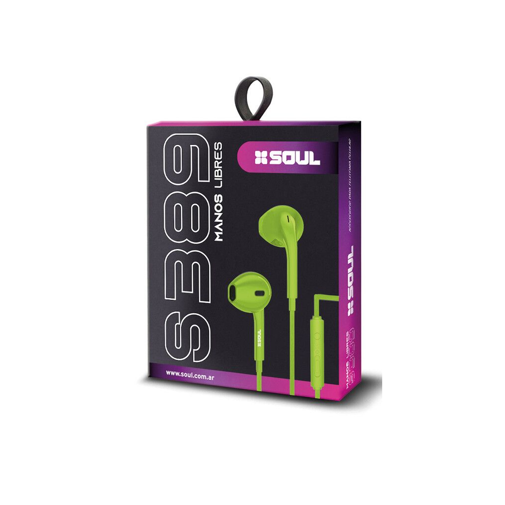 Auriculares Soul Manos Libres S389 Verde 