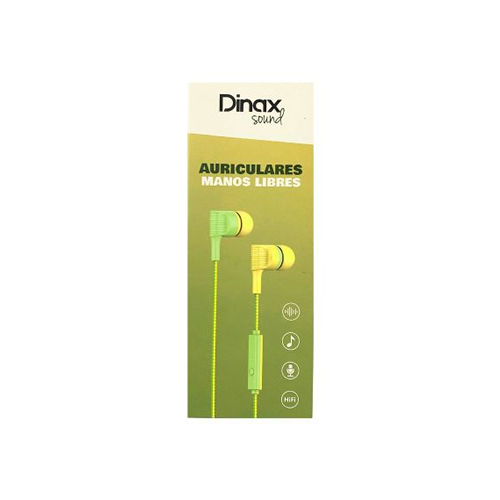 Auriculares Con Cable Dinax Inear Rosa-Negro-Azul-Verde