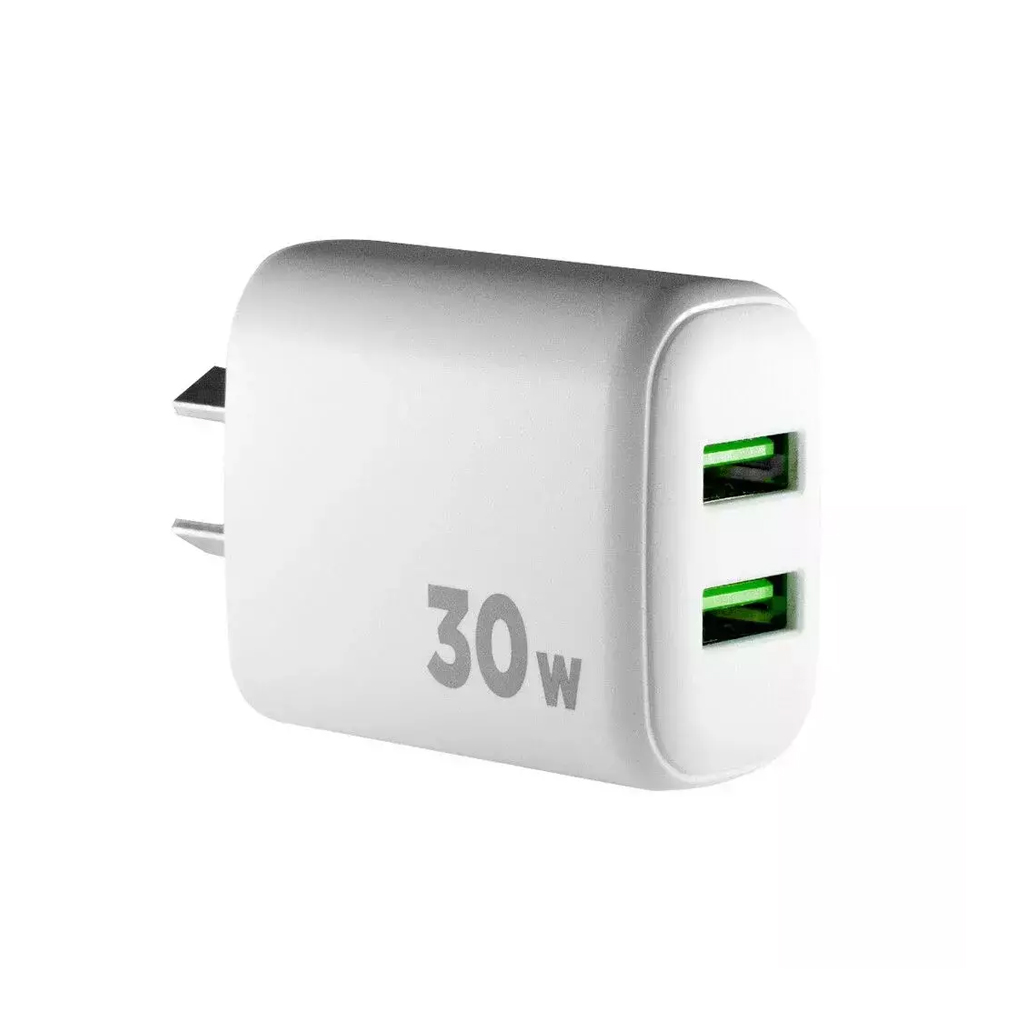 Cabezal Cargador Xaea 30W Tipo C Intensify 2 Entradas Usb