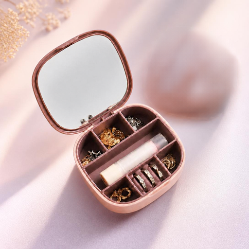 [LD-988] Organizador Para Joyas Con Espejo (Rosa O Blanco)