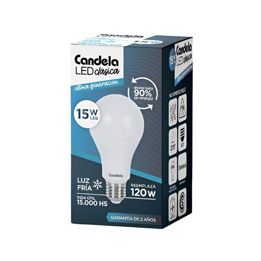 [100203] Foco Led Candela 15 W Luz Fria 