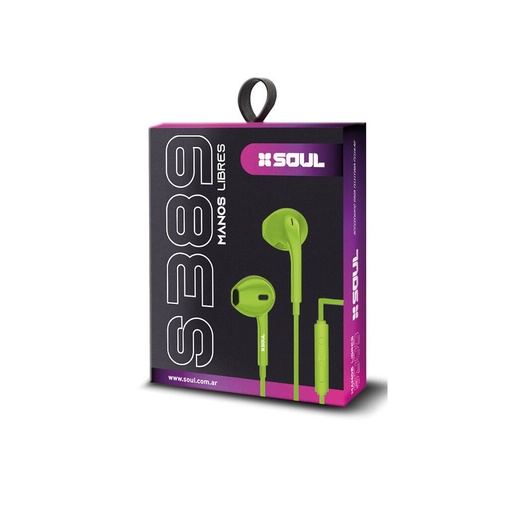 Auriculares Soul Manos Libres S389 Verde 