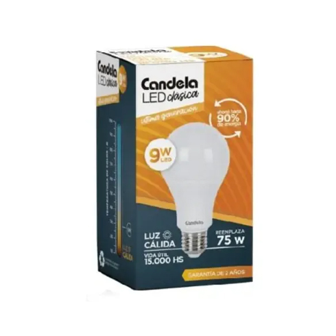 [100206] Foco Led Candela 9 W Luz Calida