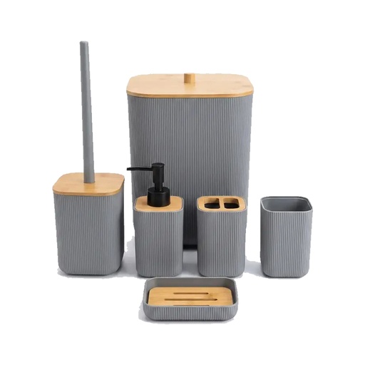 Kit Para Baño Gris Bathroom Series 6 Piezas